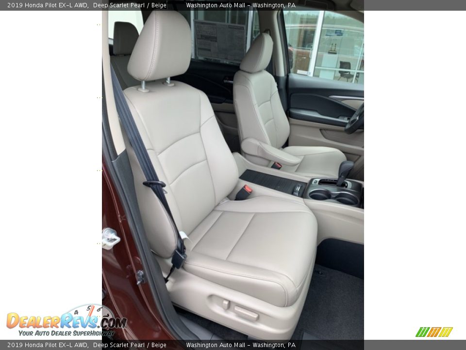 2019 Honda Pilot EX-L AWD Deep Scarlet Pearl / Beige Photo #32