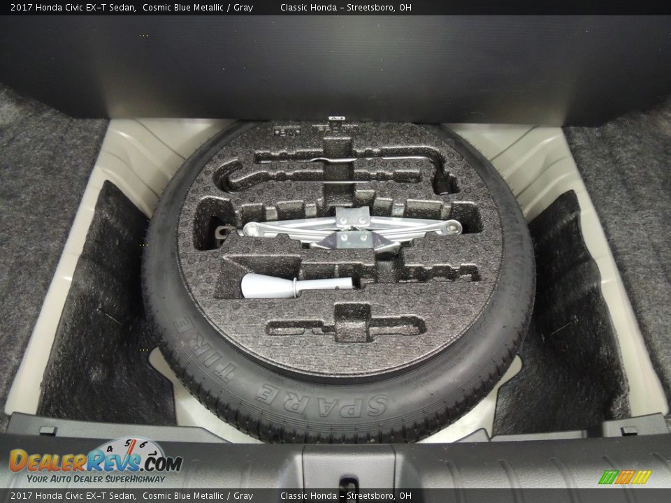 2017 Honda Civic EX-T Sedan Cosmic Blue Metallic / Gray Photo #22