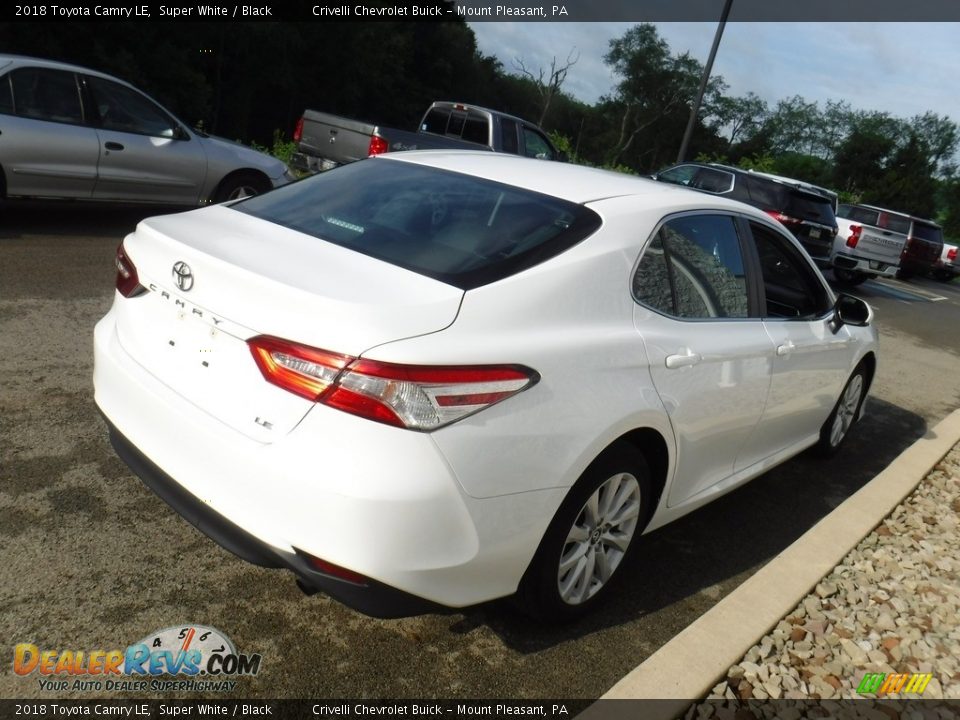 2018 Toyota Camry LE Super White / Black Photo #6