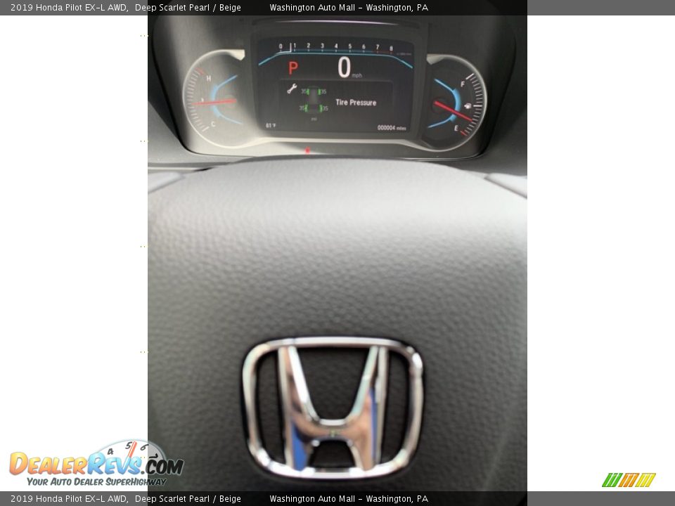 2019 Honda Pilot EX-L AWD Deep Scarlet Pearl / Beige Photo #36