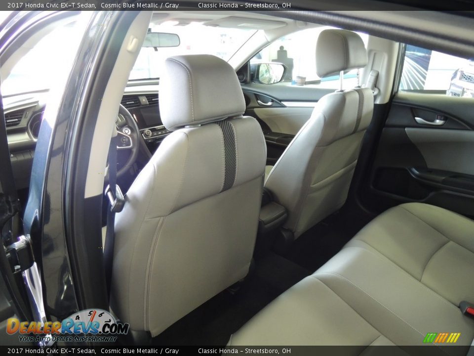 2017 Honda Civic EX-T Sedan Cosmic Blue Metallic / Gray Photo #24