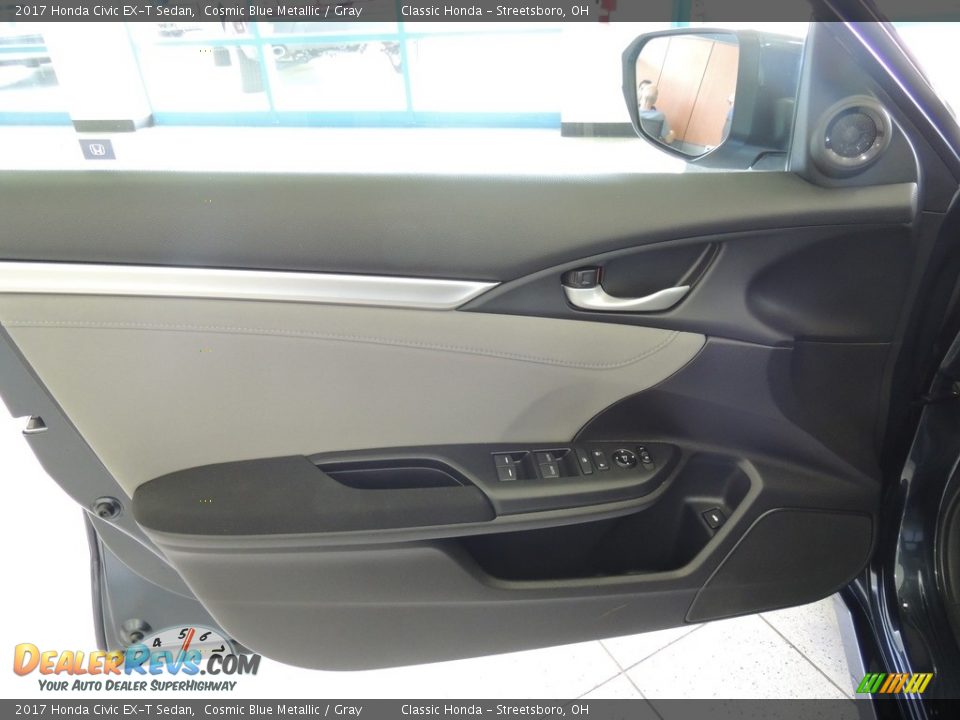 2017 Honda Civic EX-T Sedan Cosmic Blue Metallic / Gray Photo #26