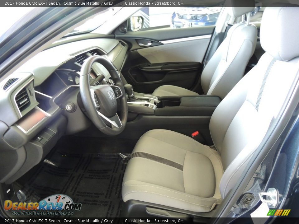 2017 Honda Civic EX-T Sedan Cosmic Blue Metallic / Gray Photo #28