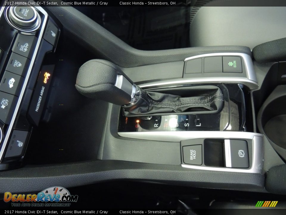 2017 Honda Civic EX-T Sedan Cosmic Blue Metallic / Gray Photo #32