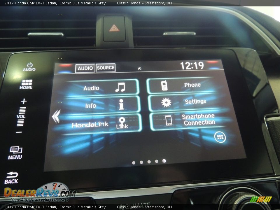 2017 Honda Civic EX-T Sedan Cosmic Blue Metallic / Gray Photo #34