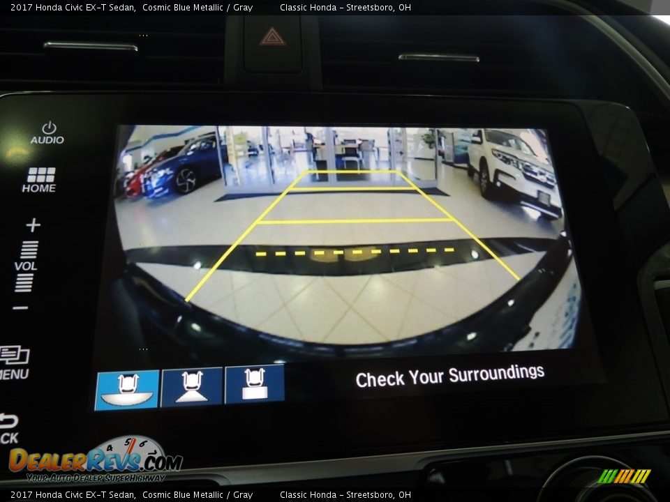 2017 Honda Civic EX-T Sedan Cosmic Blue Metallic / Gray Photo #36