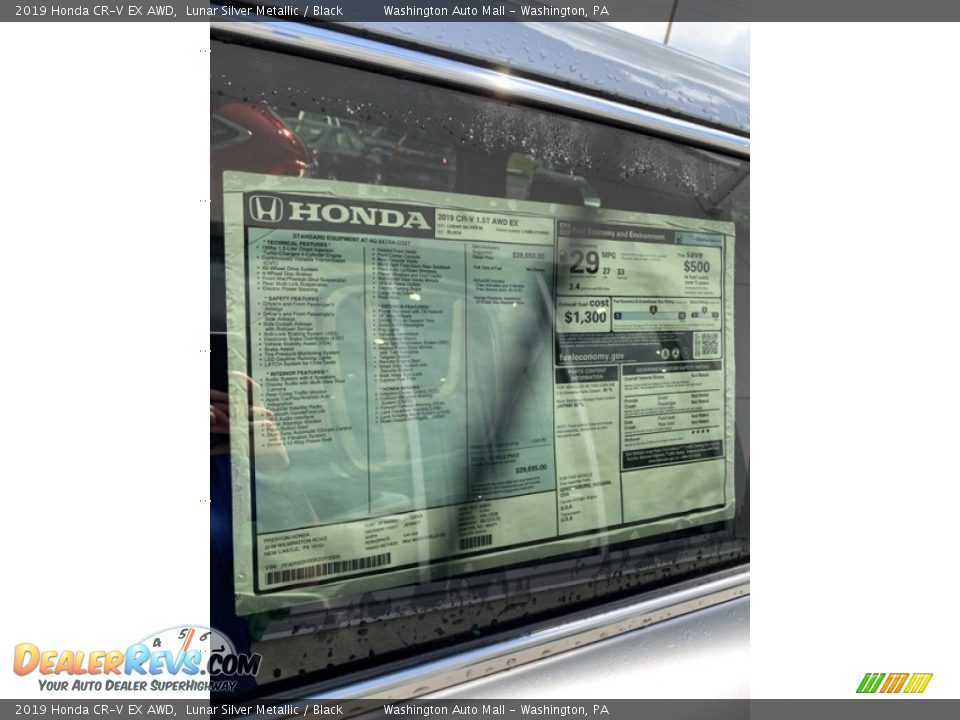 2019 Honda CR-V EX AWD Lunar Silver Metallic / Black Photo #15