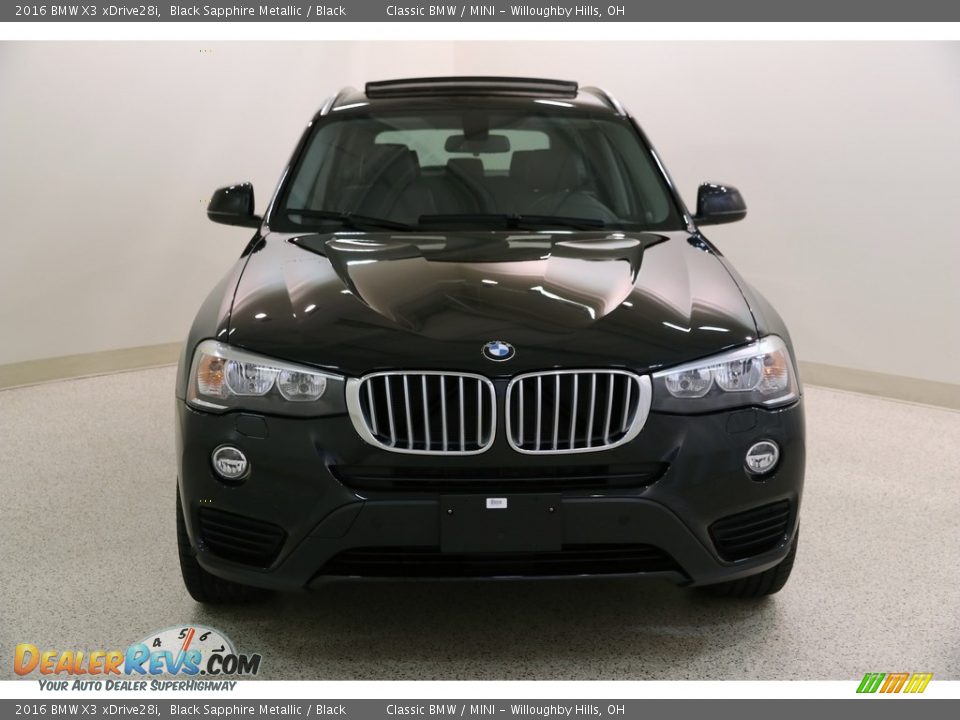 2016 BMW X3 xDrive28i Black Sapphire Metallic / Black Photo #2