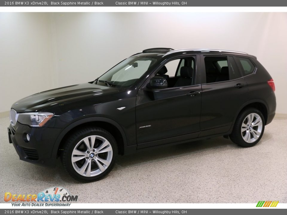 2016 BMW X3 xDrive28i Black Sapphire Metallic / Black Photo #3