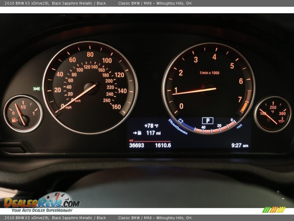 2016 BMW X3 xDrive28i Black Sapphire Metallic / Black Photo #8