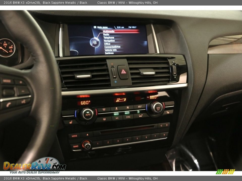2016 BMW X3 xDrive28i Black Sapphire Metallic / Black Photo #9