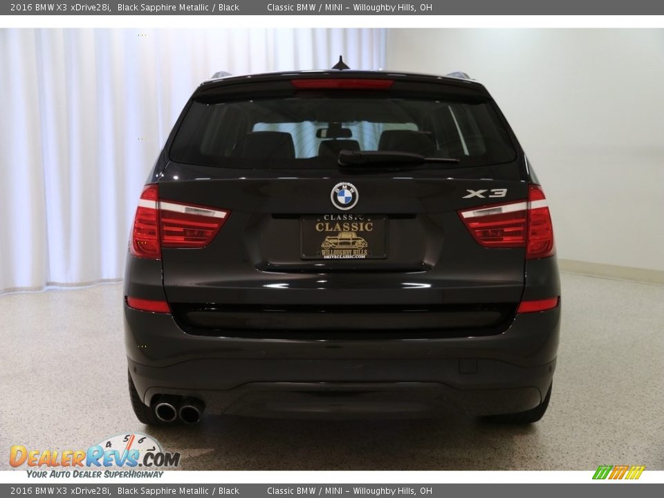 2016 BMW X3 xDrive28i Black Sapphire Metallic / Black Photo #23