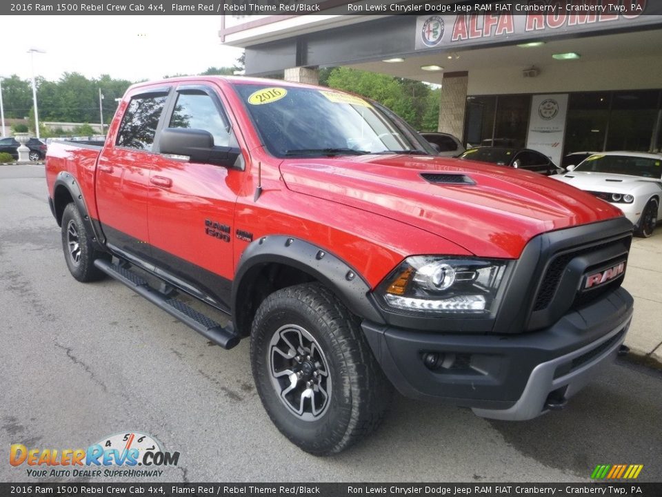 2016 Ram 1500 Rebel Crew Cab 4x4 Flame Red / Rebel Theme Red/Black Photo #3