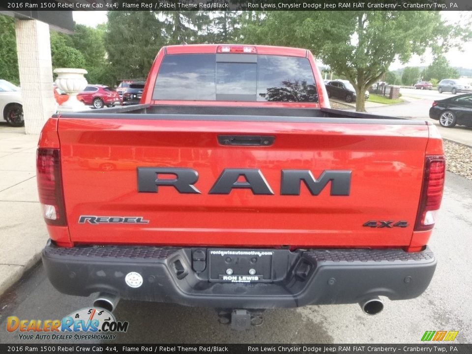 2016 Ram 1500 Rebel Crew Cab 4x4 Flame Red / Rebel Theme Red/Black Photo #8