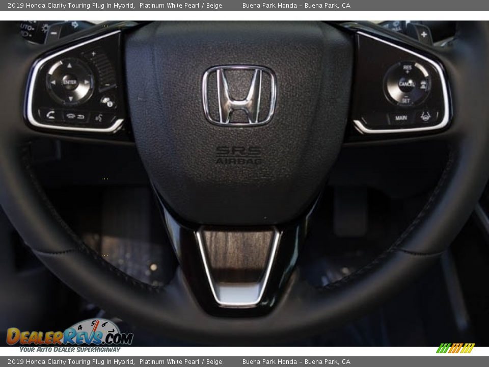 2019 Honda Clarity Touring Plug In Hybrid Platinum White Pearl / Beige Photo #12