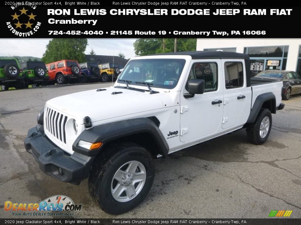 2020 Jeep Gladiator Sport 4x4 Bright White / Black Photo #1