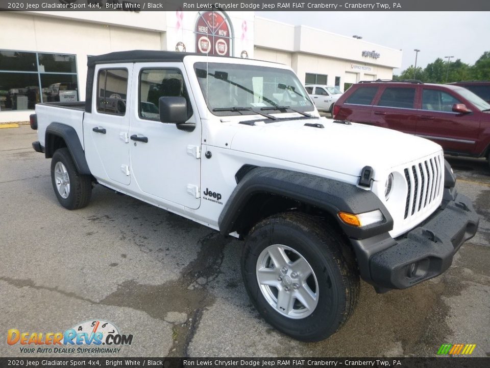 2020 Jeep Gladiator Sport 4x4 Bright White / Black Photo #7