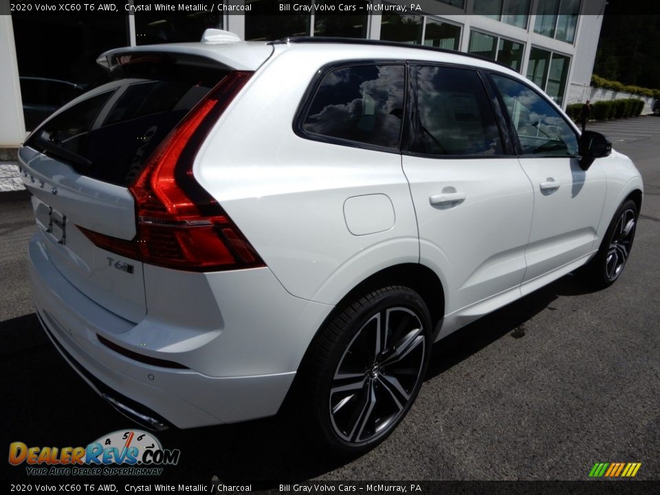 2020 Volvo XC60 T6 AWD Crystal White Metallic / Charcoal Photo #2