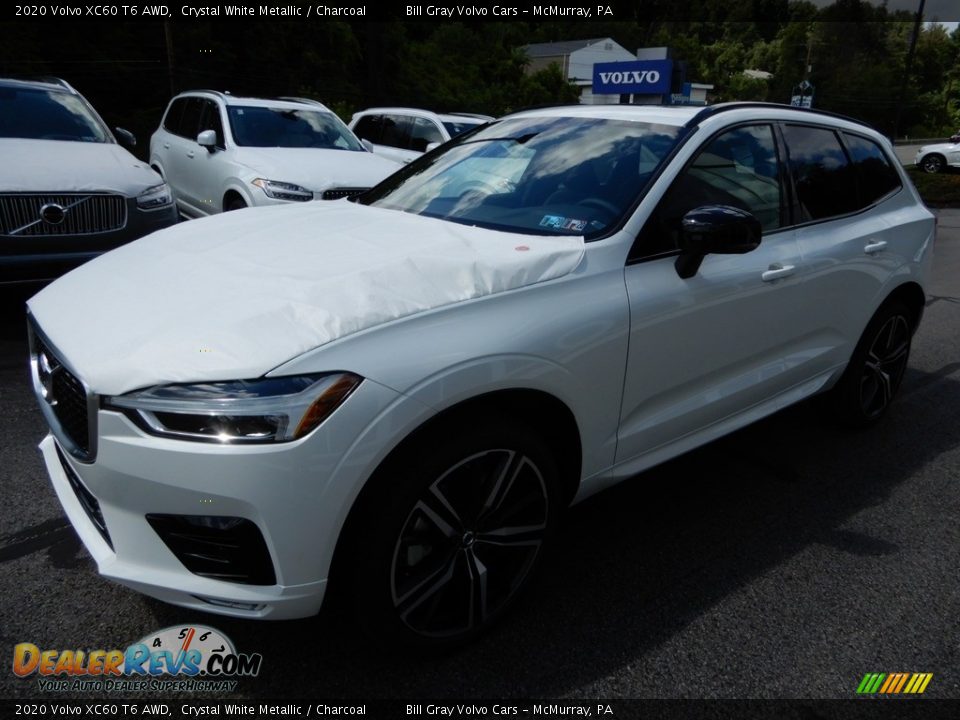 2020 Volvo XC60 T6 AWD Crystal White Metallic / Charcoal Photo #5