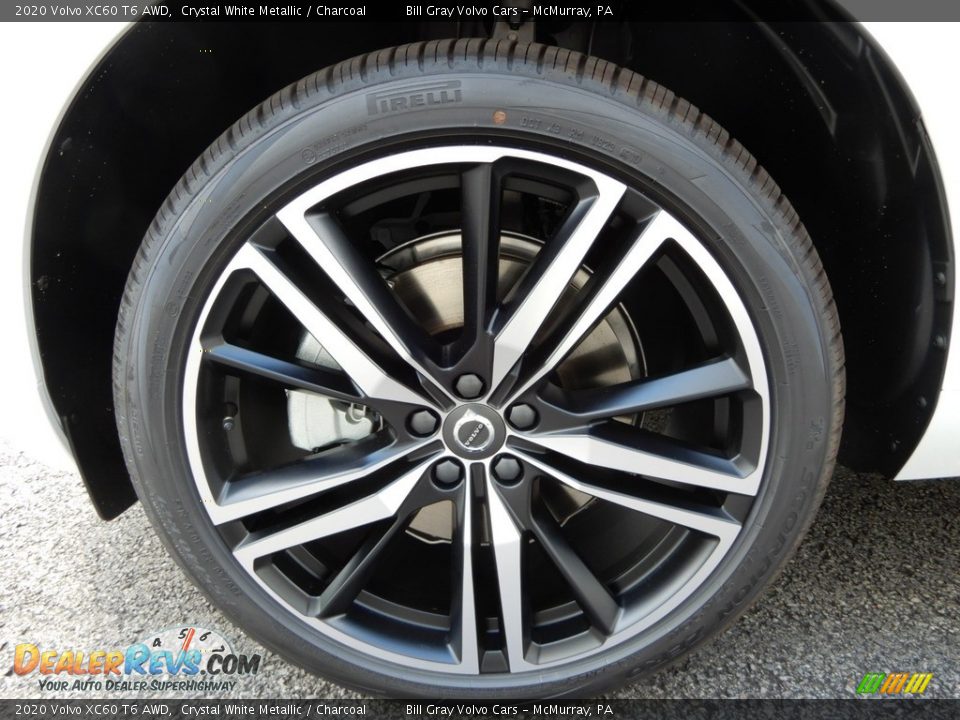 2020 Volvo XC60 T6 AWD Crystal White Metallic / Charcoal Photo #6