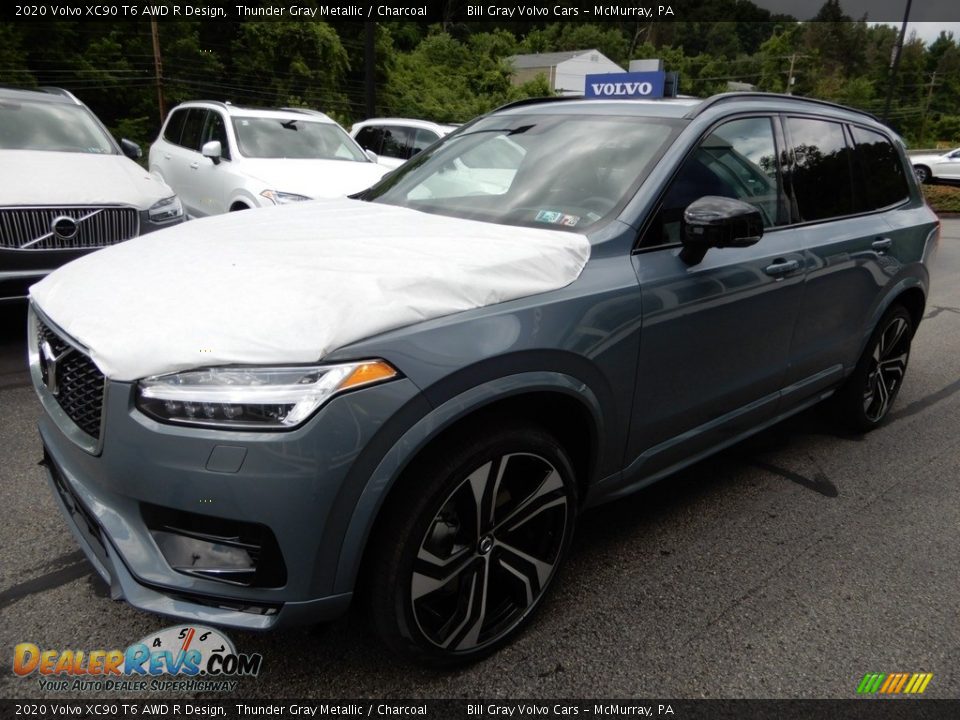2020 Volvo XC90 T6 AWD R Design Thunder Gray Metallic / Charcoal Photo #5