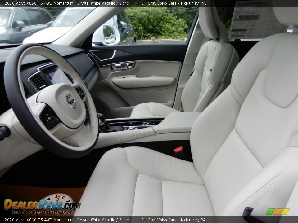 Blond Interior - 2020 Volvo XC90 T6 AWD Momentum Photo #7