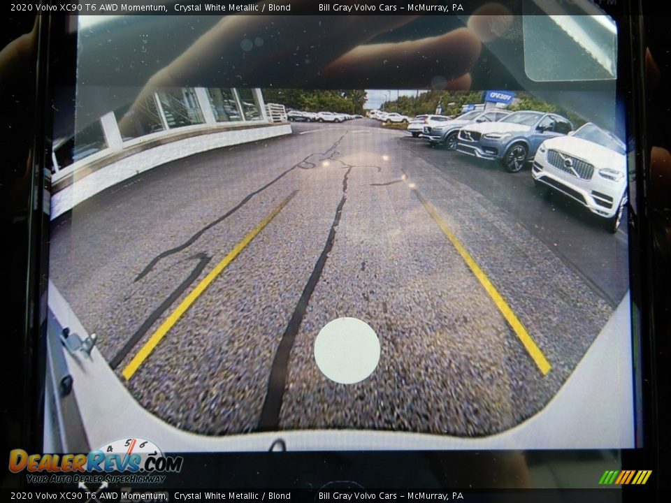 2020 Volvo XC90 T6 AWD Momentum Crystal White Metallic / Blond Photo #14