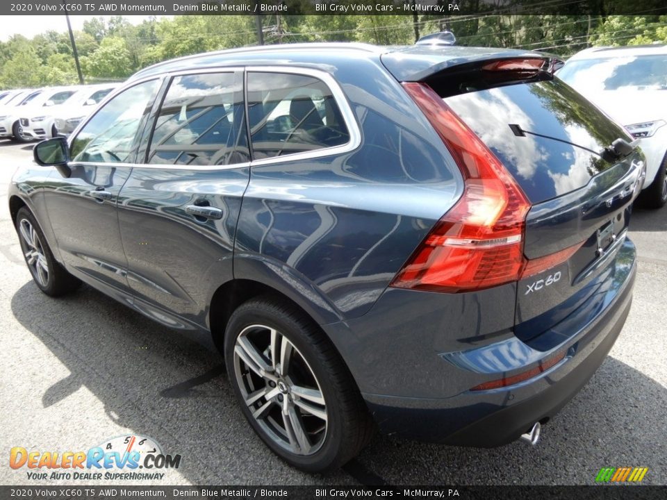 2020 Volvo XC60 T5 AWD Momentum Denim Blue Metallic / Blonde Photo #4
