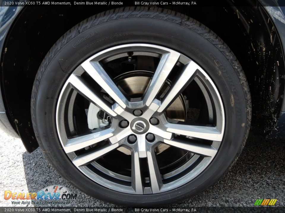 2020 Volvo XC60 T5 AWD Momentum Denim Blue Metallic / Blonde Photo #6
