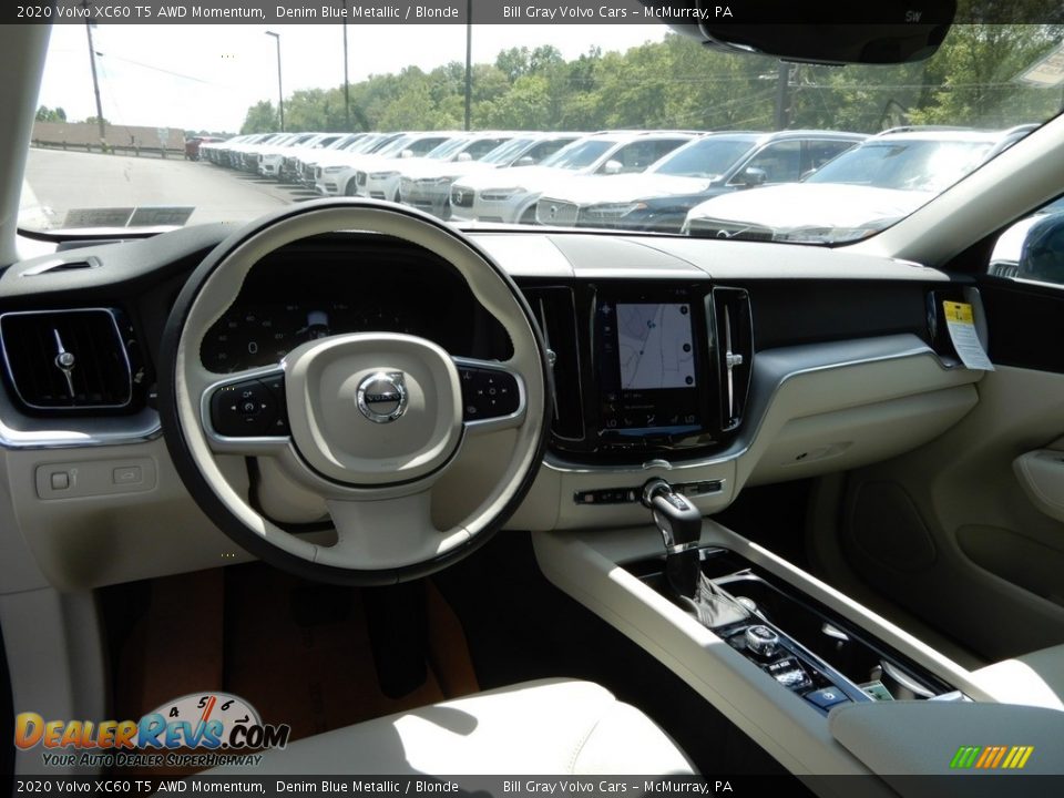 Blonde Interior - 2020 Volvo XC60 T5 AWD Momentum Photo #9