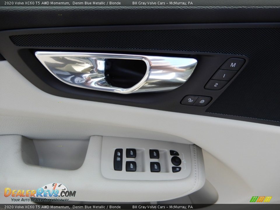 2020 Volvo XC60 T5 AWD Momentum Denim Blue Metallic / Blonde Photo #10