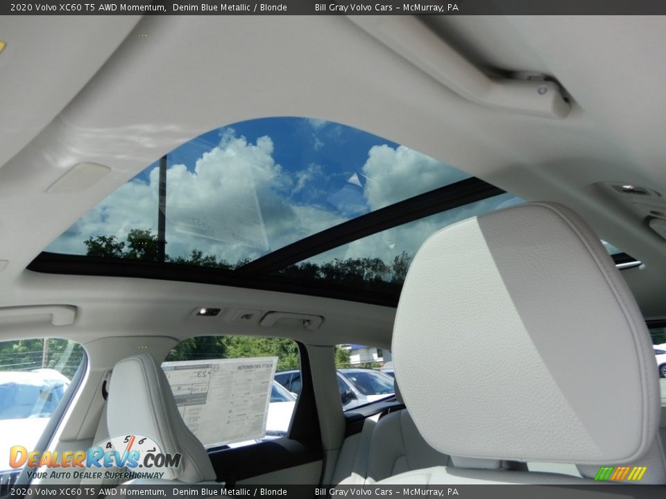 2020 Volvo XC60 T5 AWD Momentum Denim Blue Metallic / Blonde Photo #12