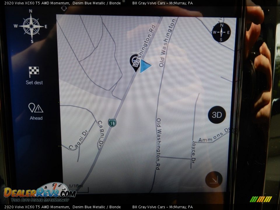2020 Volvo XC60 T5 AWD Momentum Denim Blue Metallic / Blonde Photo #13