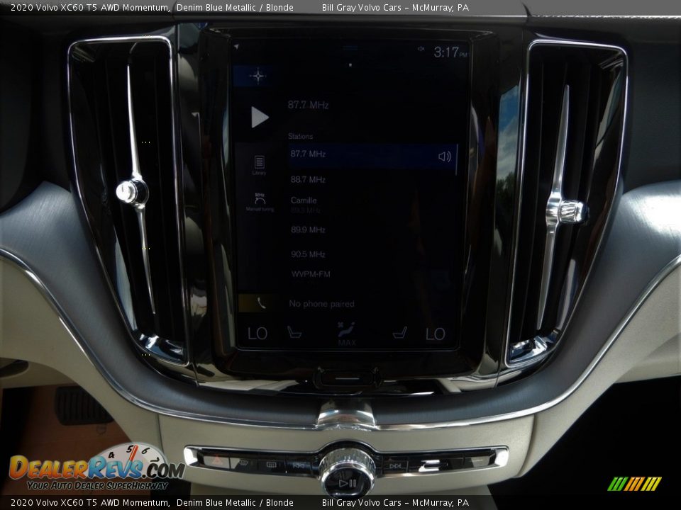 2020 Volvo XC60 T5 AWD Momentum Denim Blue Metallic / Blonde Photo #15