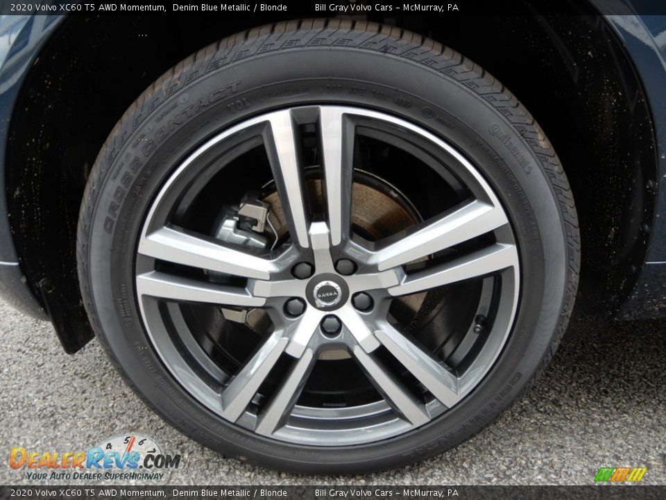 2020 Volvo XC60 T5 AWD Momentum Denim Blue Metallic / Blonde Photo #6