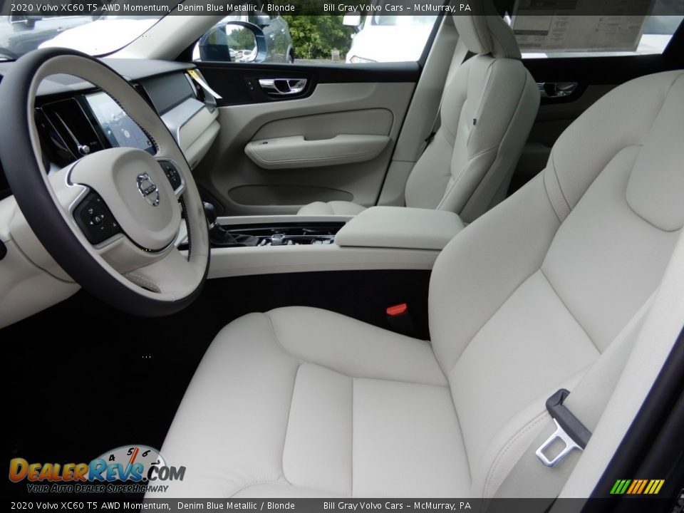 Blonde Interior - 2020 Volvo XC60 T5 AWD Momentum Photo #7