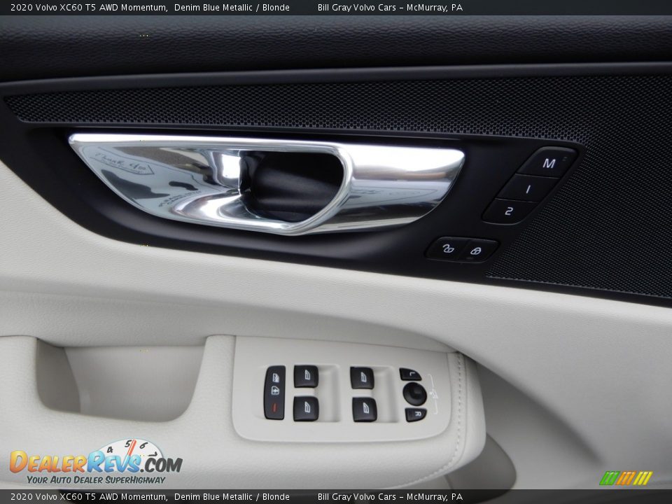 2020 Volvo XC60 T5 AWD Momentum Denim Blue Metallic / Blonde Photo #10