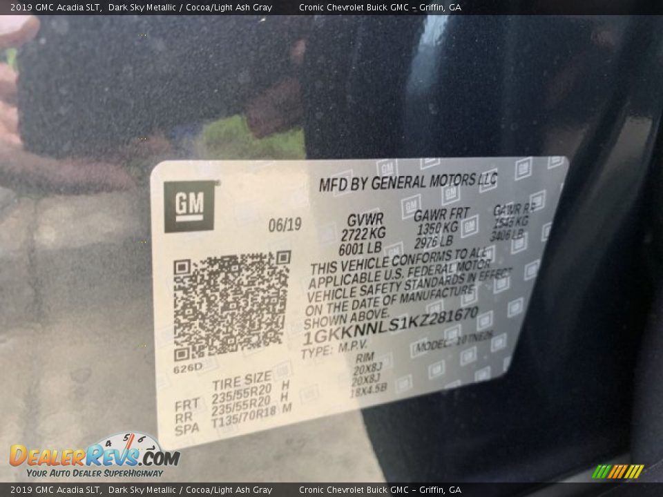 2019 GMC Acadia SLT Dark Sky Metallic / Cocoa/Light Ash Gray Photo #19