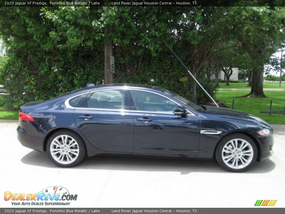 2020 Jaguar XF Prestige Portofino Blue Metallic / Latte Photo #6