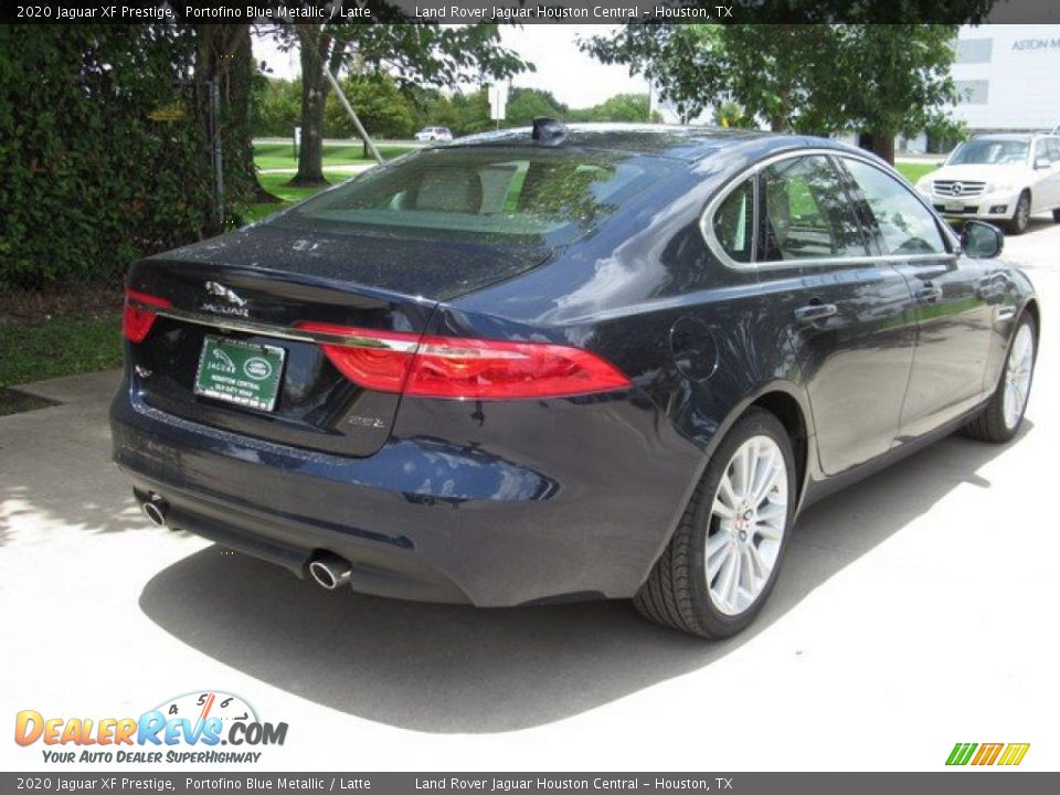 2020 Jaguar XF Prestige Portofino Blue Metallic / Latte Photo #7