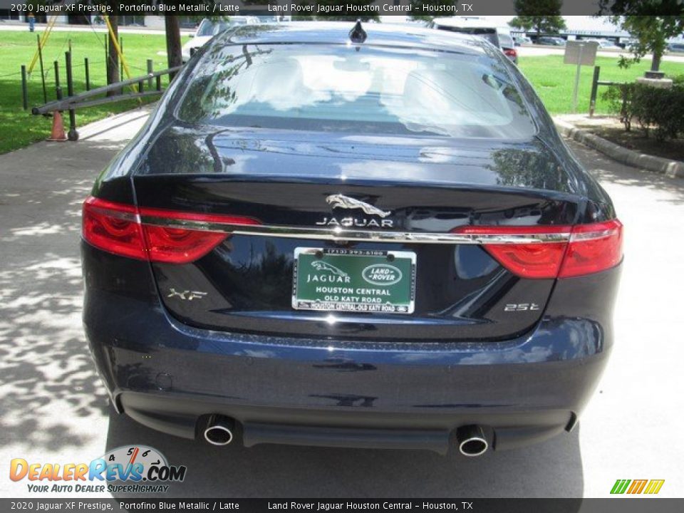 2020 Jaguar XF Prestige Portofino Blue Metallic / Latte Photo #8