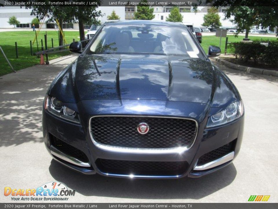 2020 Jaguar XF Prestige Portofino Blue Metallic / Latte Photo #9
