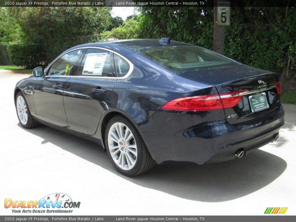 2020 Jaguar XF Prestige Portofino Blue Metallic / Latte Photo #12