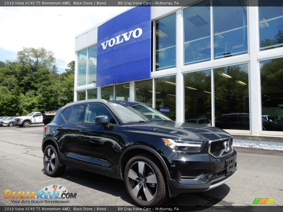 2019 Volvo XC40 T5 Momentum AWD Black Stone / Blond Photo #1
