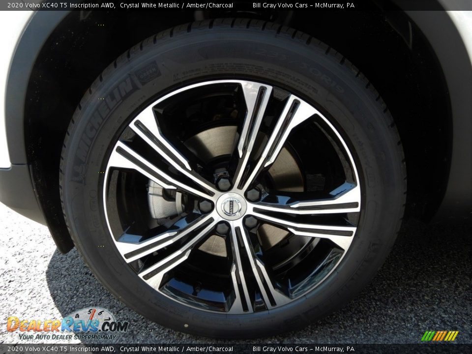 2020 Volvo XC40 T5 Inscription AWD Crystal White Metallic / Amber/Charcoal Photo #6