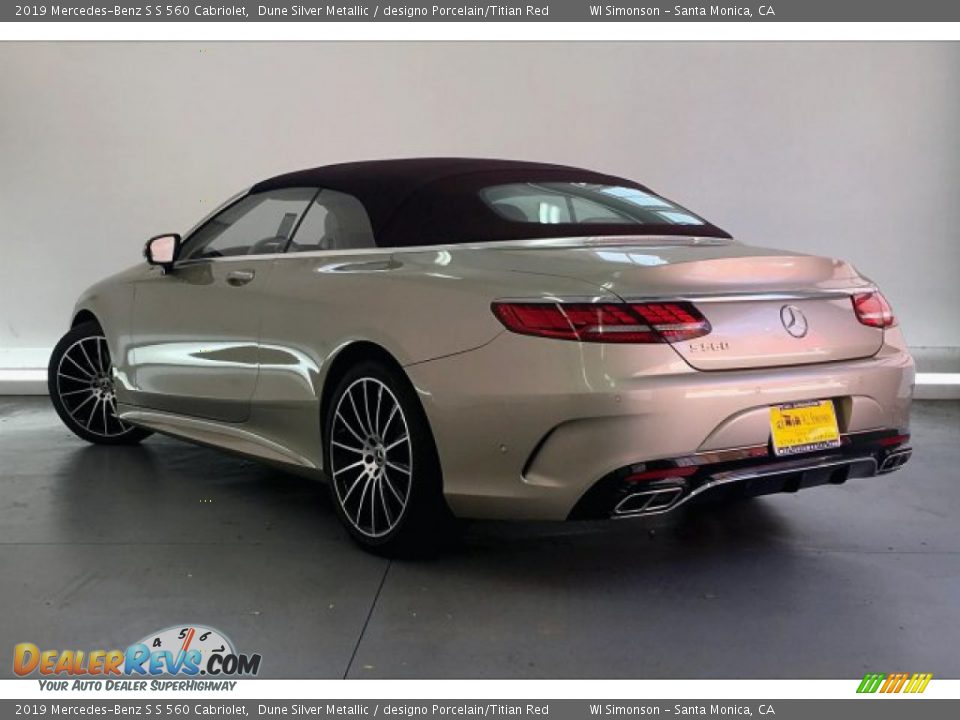 2019 Mercedes-Benz S S 560 Cabriolet Dune Silver Metallic / designo Porcelain/Titian Red Photo #2