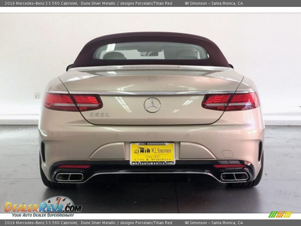 2019 Mercedes-Benz S S 560 Cabriolet Dune Silver Metallic / designo Porcelain/Titian Red Photo #3