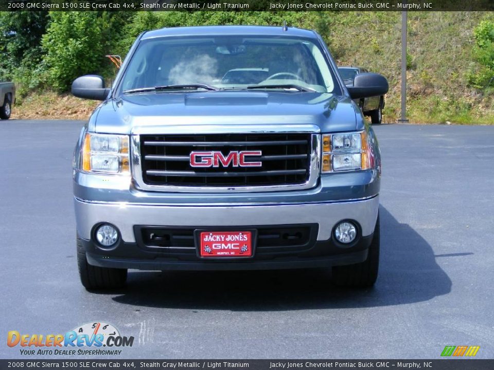 2008 GMC Sierra 1500 SLE Crew Cab 4x4 Stealth Gray Metallic / Light Titanium Photo #3