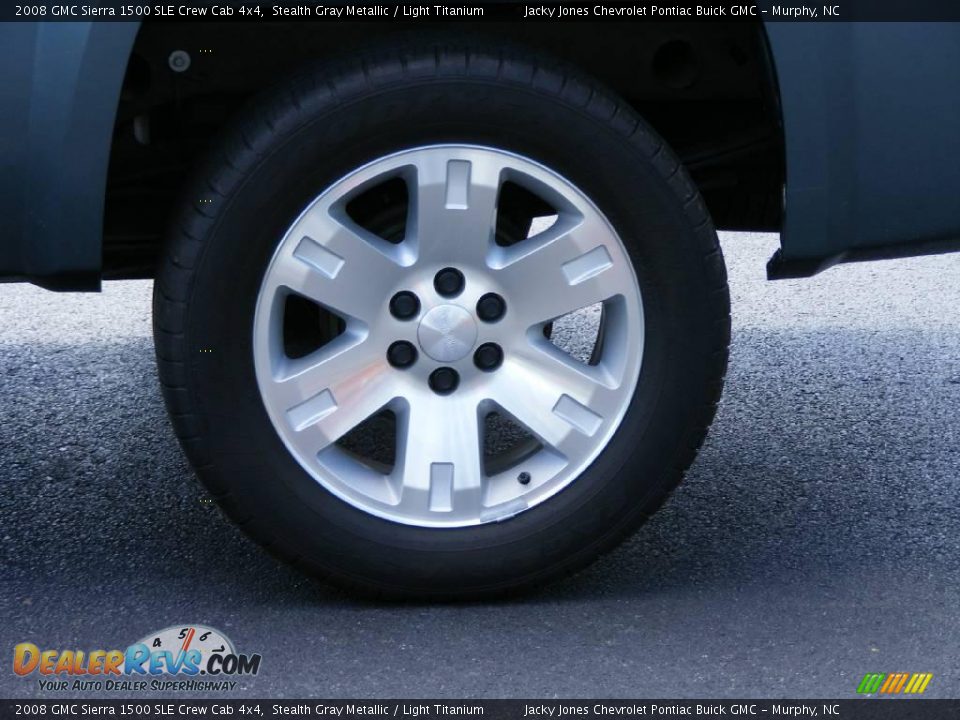 2008 GMC Sierra 1500 SLE Crew Cab 4x4 Stealth Gray Metallic / Light Titanium Photo #11