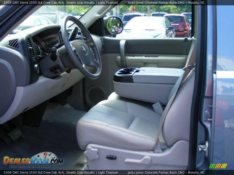 2008 GMC Sierra 1500 SLE Crew Cab 4x4 Stealth Gray Metallic / Light Titanium Photo #12